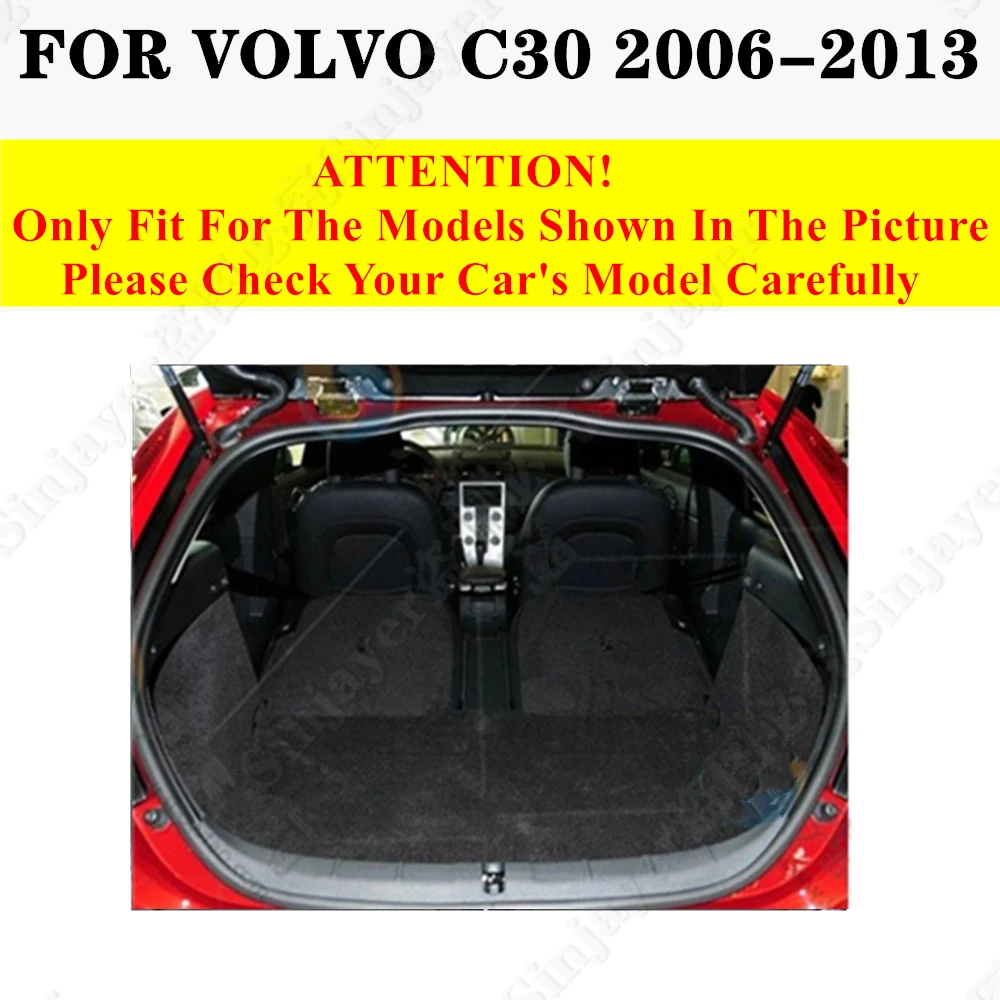 High Side Car Trunk Mat For Volvo C30 2013 2012 2011 2010 2009 2008 2007 2006 XPE Rear Cargo Protect Cover Liner Tail Boot Pad