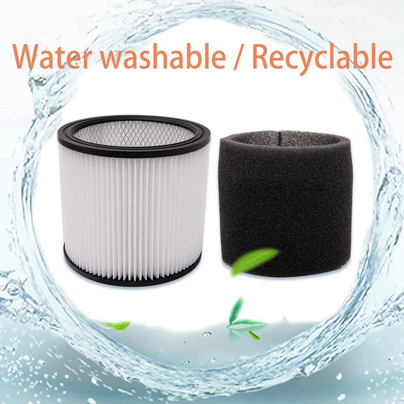 فلتر بديل 2X من Hot لـ Shop-Vac 90350 90304 90333 بديل يناسب معظم المكانس الكهربائية الرطبة والجافة 5 جالون وما فوق