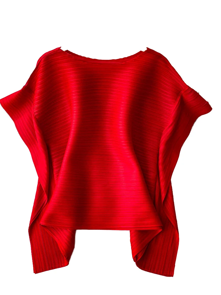 Cseta de Manga Murciélago con Cuello Redondo Pado de Alta Gama para Mujer, Estilo Casual Hoado, Moda de Verano, Top A...