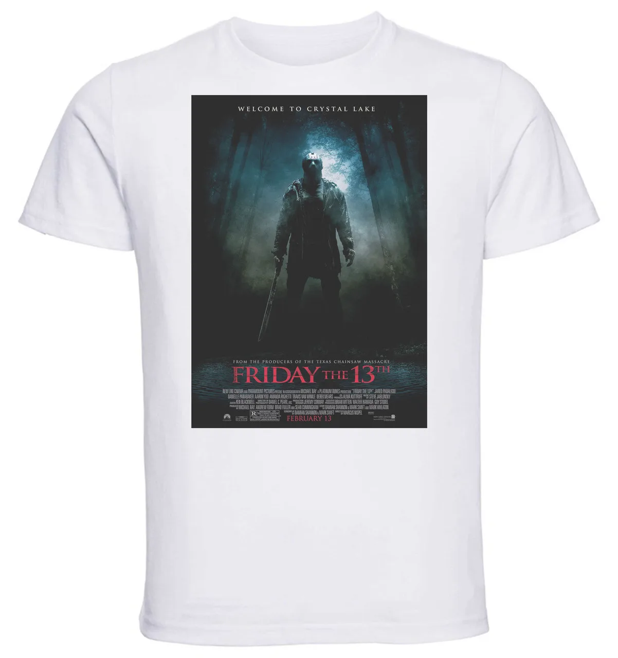 T-shirt Unisex White Playbill Film Venerdi 13 New