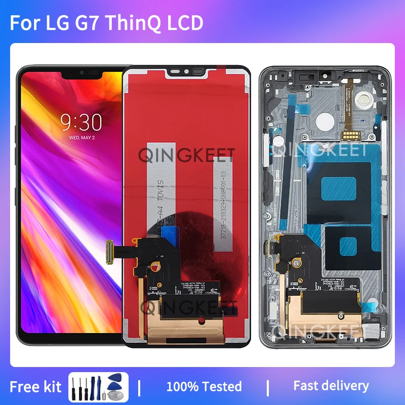 

6,1 "для LG G7 ThinQ ЖК-дисплей LM-G710 LM-G710N Дисплей с дигитайзером сенсорного экрана в сборе для LG G7 ЖК-дисплей с рамкой