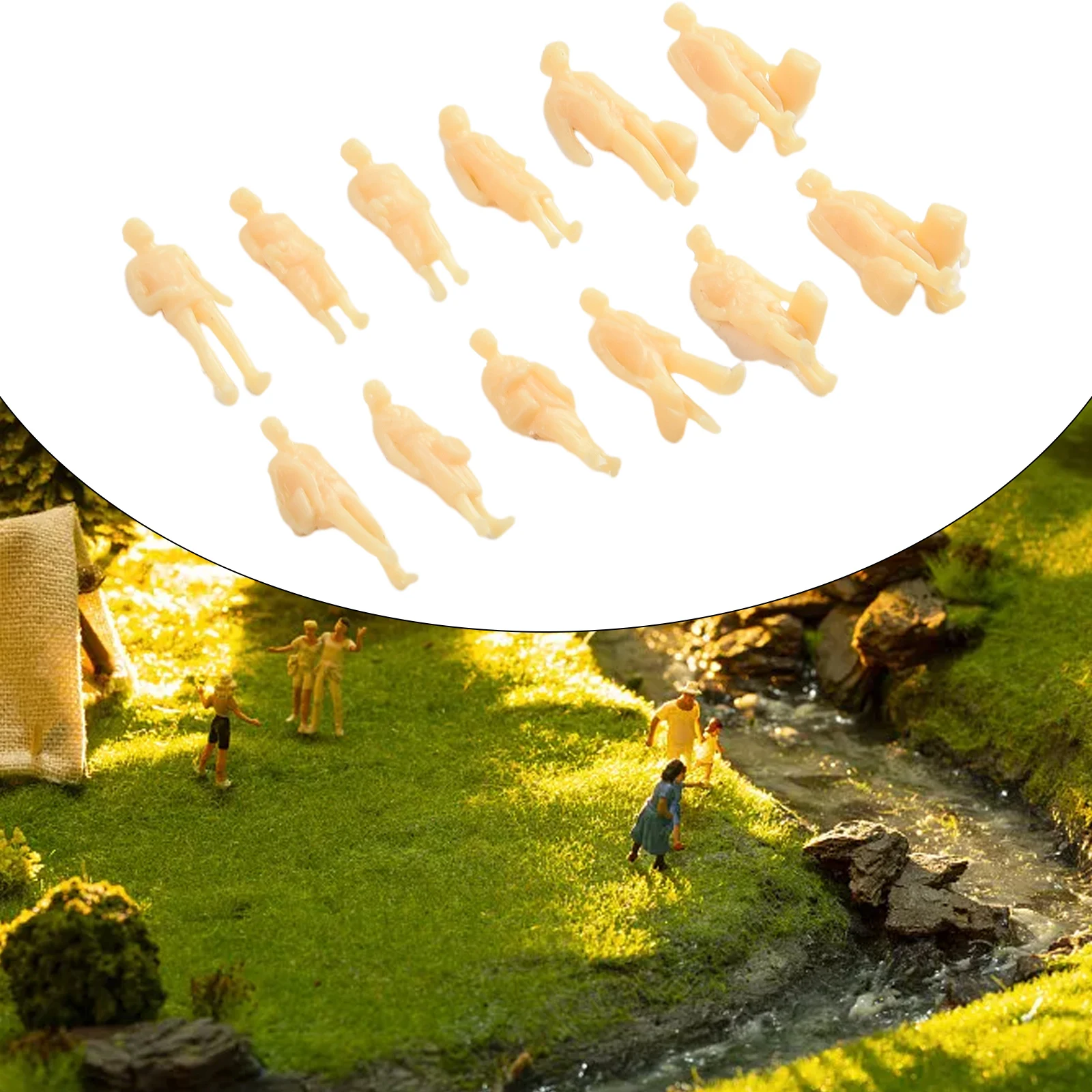 60pcs/lot 1:87 Scale Model Miniature Figures Standing Architectural Models Human Scale Model ABS Plastic Peoples Kids Toy