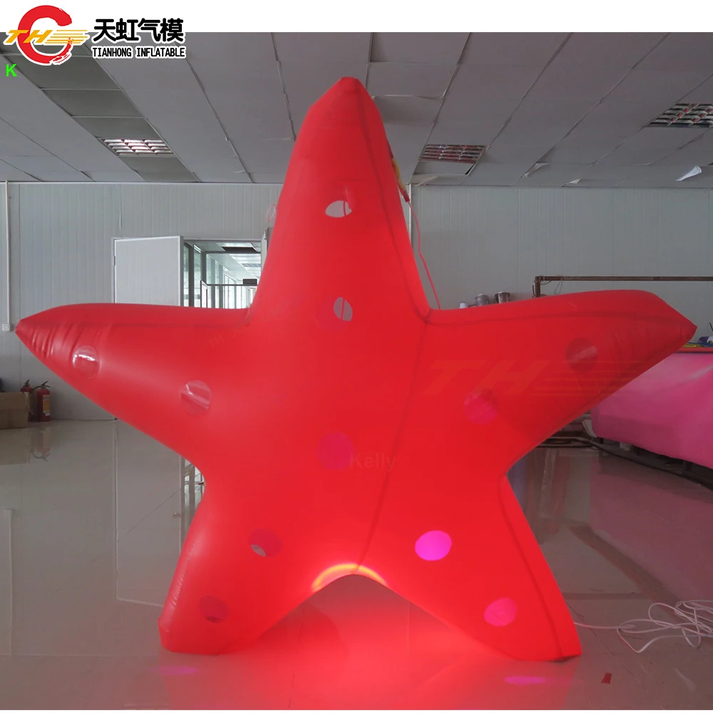 Fast Air Shipping Inflatable Star Balloon with LED Lighting Outdoor Advertising Inflatable Starfish Balloon for Sale