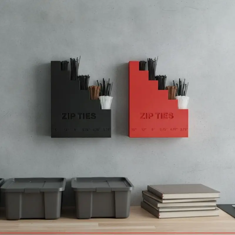 1Pcs Multifunctional And Multi Slot Wall Mount Zip Ties & Tool Organizer Holds Multi-Size Zip Ties For Garage Workshop Accessory