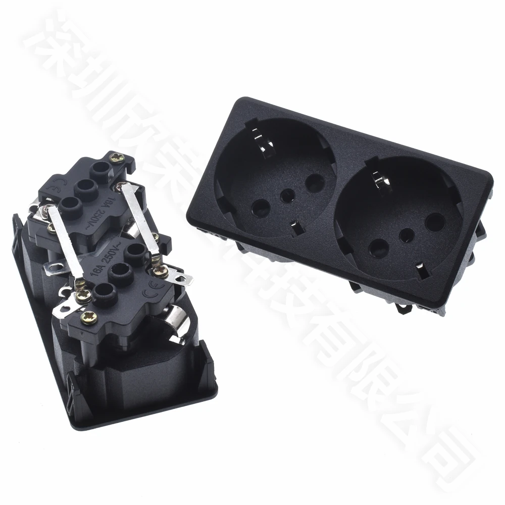 الاتحاد الأوروبي الأوروبي مقبس الطاقة القياسية التوصيل مزدوج 2 مجموعة لوحة 16A ، مقبس الطاقة المقبس الإيطالي مقبس الحائط الأوروبي ألمانيا الكورية