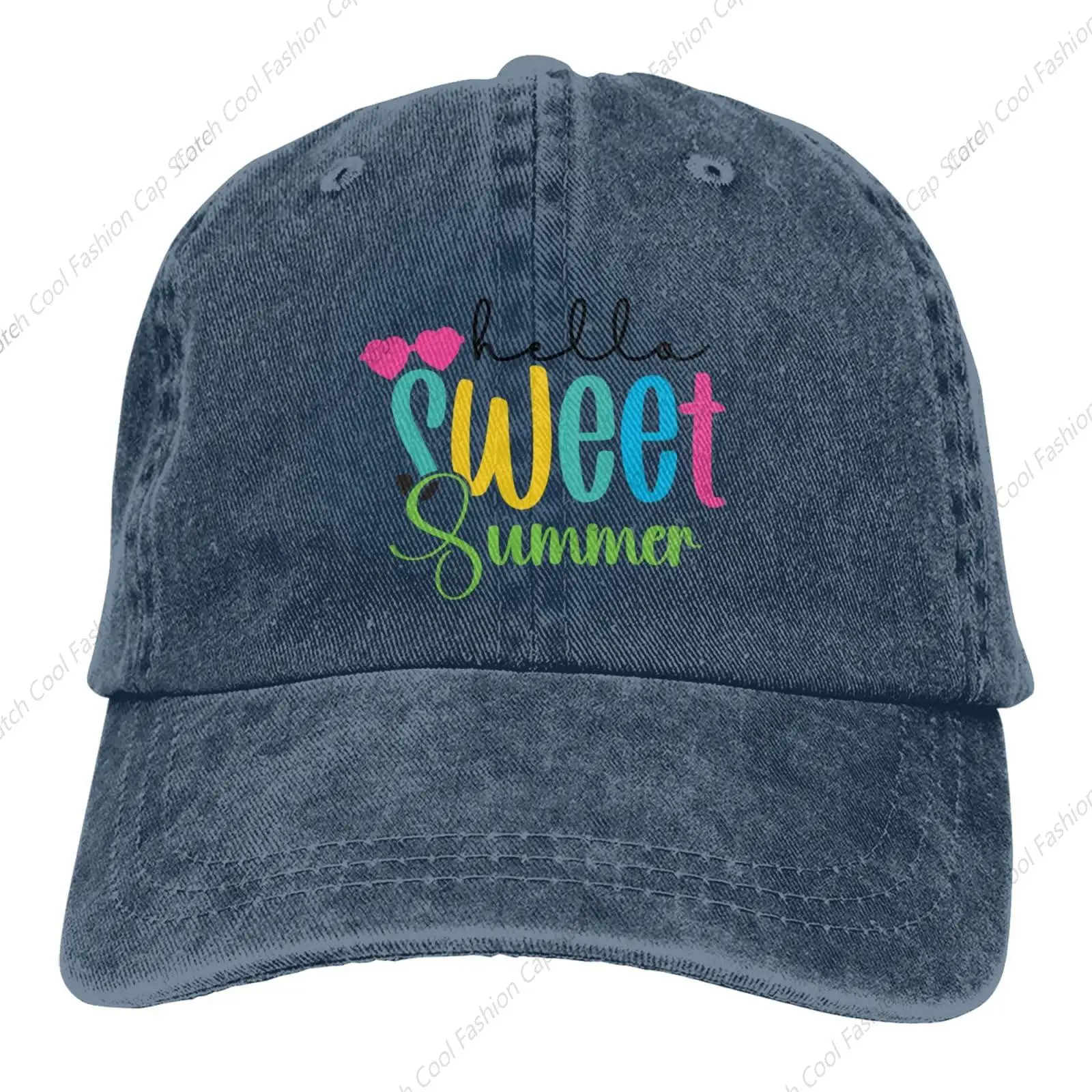 Gorra de béisbol de Hello Sweet para hombre y mujer, sombrero de mezclilla de camionero Vintage, algodón lavado, moda Unisex, deportes ajustables