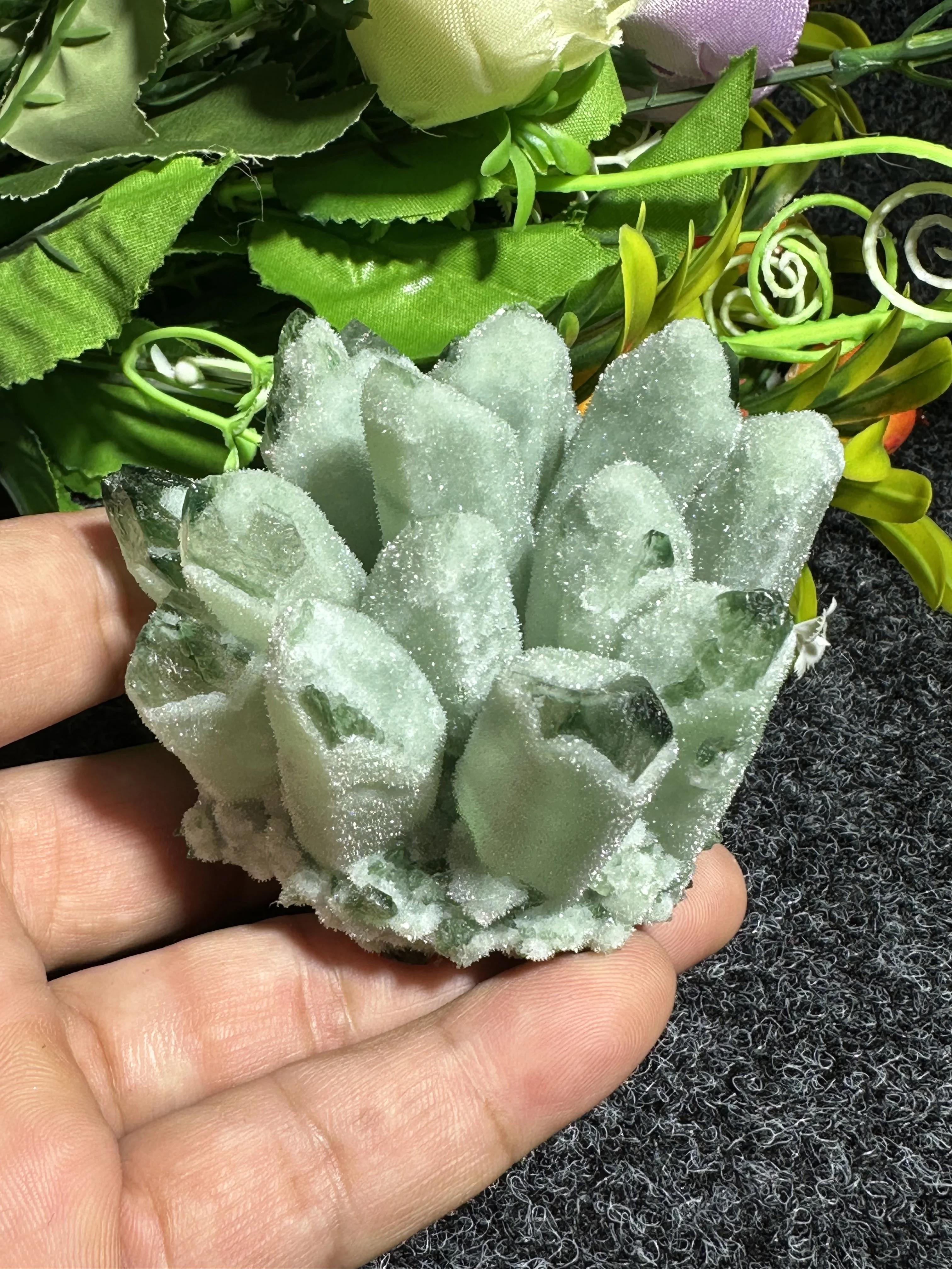 Newly Discovered Colored Crystal Phantom Quartz Cluster Group Ore Specimen Healing Office Home Decor Crafts Holiday Gifts