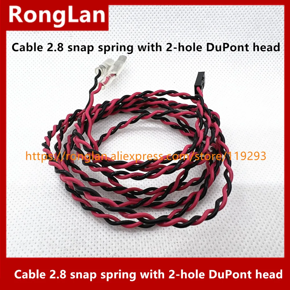 [SA]Power Linker custom cable connectors 2.8 plug spring with two holes DuPont head cafes line extension cord--50PCS/LOT