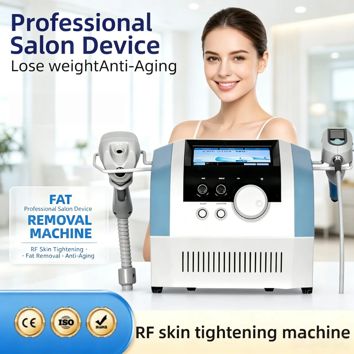 New RF Ultra 2 IN 1 Beauty Machine 360 Body Contouring Cellulite Reduction Skin Tightening Rejuvenation Salon Equipment