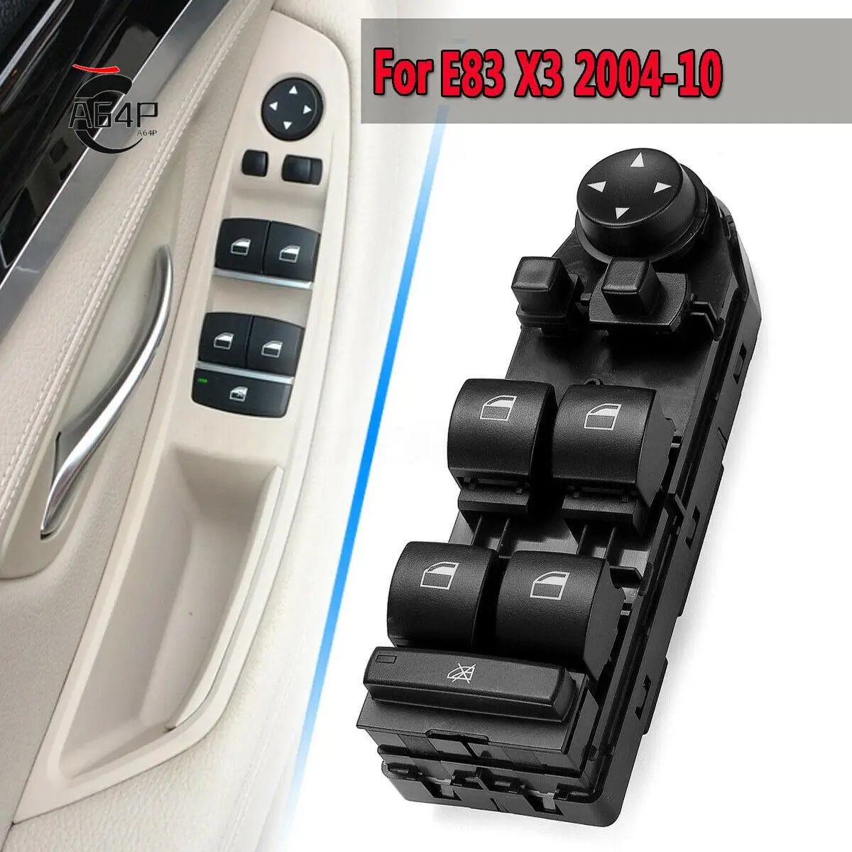 

A64P-Car Window Lifter Mirror Switch Control For BMW X3 E83 61313414355