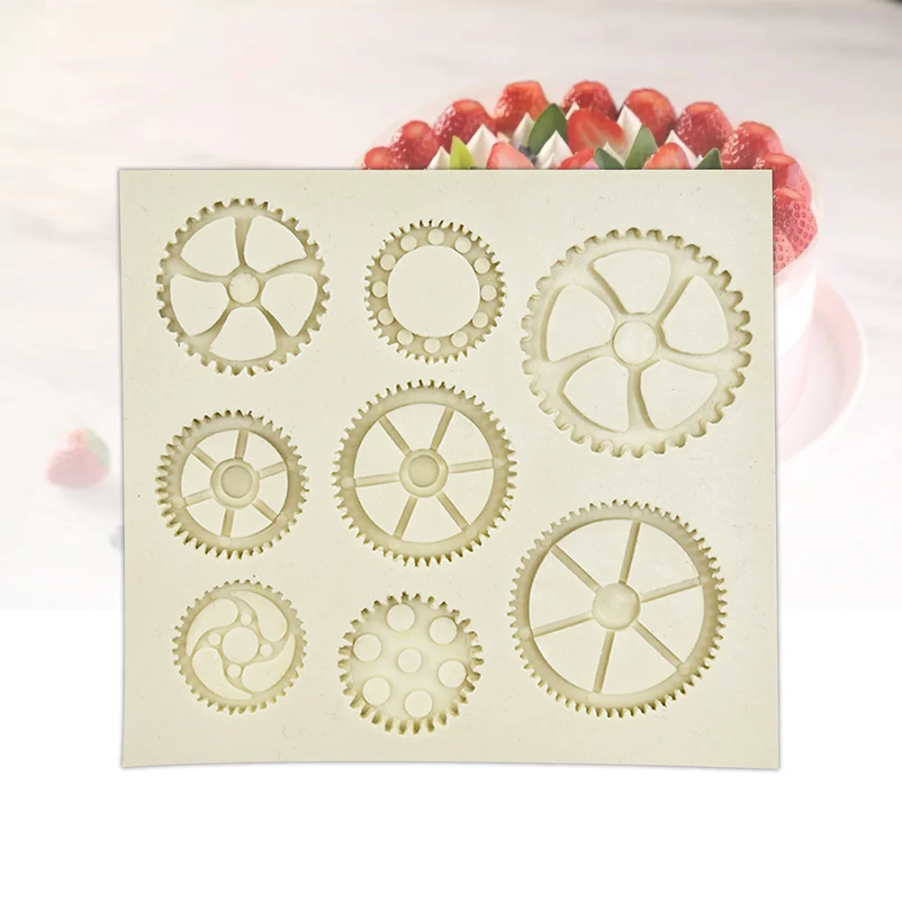 

Silicone Gear Clock Mold Light Grey Non Stick Eco Friendly Cake Fondant Chocolate Candy Baking Tools for DIY Silicone Cake Mold