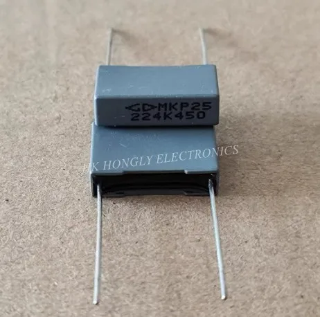MKP25 450V 1.0UF 105K450 105J450 155J450 225K450 225J450 15mm 10 ชิ้น ตัวเก็บประจุแบบ MKP25 คุณภาพสูง สำหรับวงจรสวิตช์ไฟฟ้า ใช้งานได้ยาวนาน