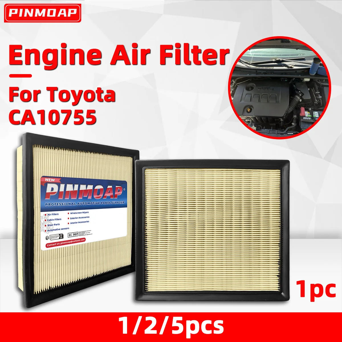 

PINMOAP Engine Air Filter 17801-0P050 04861756AA Is Suitable For Toyota Avalon V6 Lexus ES350 Jeep Grand Cherokee Intake Filter