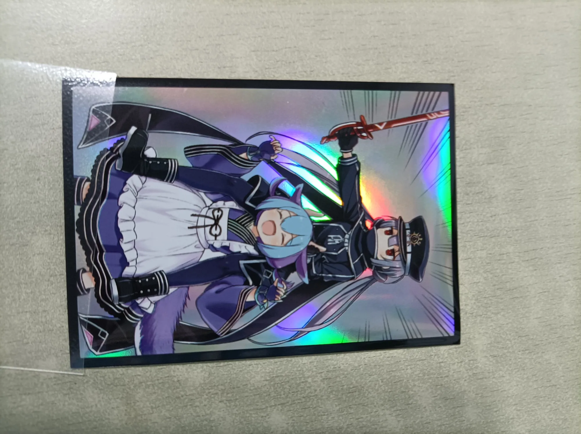 63x90mm 50 sztuk/partia laserowe rękawy YUGIOH ilustracja Anime Protector pokrywa karty do gier planszowych kart handlowych