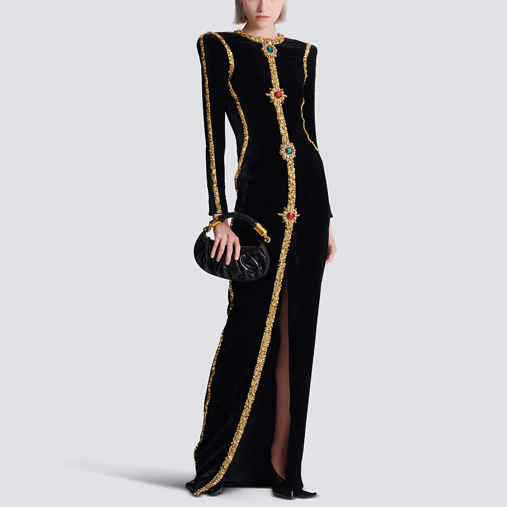 black dress and gold heels Sofia: Metallic 10 / Standard Handcrafted in Spain and finished with our proprietary plush insole A Go-To Holiday Combo: Black