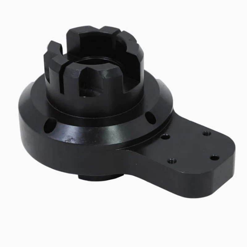 Custom High Precision 4 5 Axis CNC Machined Black Anodized Aluminum Alloy Multi-Groove Pulley / Wire Guide Roller