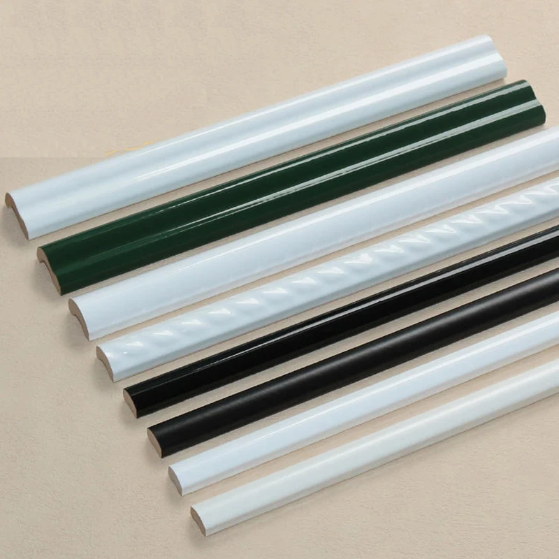 

1PCS Retro French Style Bathroom Tile Waistline Decorative Strip Half Wall Closure Strip Edge Strip Semi-Circular Arc Shape