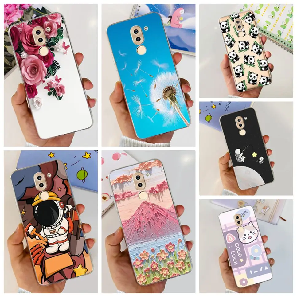 Funda de silicona para Honor 6X de 5,5 pulgadas, carcasa trasera transparente de TPU, diente de león con bonito Panda y, para Huawei Honor 6X 6x BLN-AL10, novedad