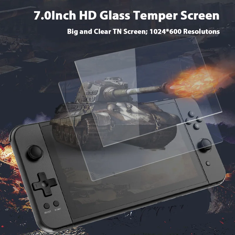 X70 2022 New Retro Handheld Game Console 7.0Inch HD Screen 64G 5700Games Extension Controller HD Output Retro Video Game Console