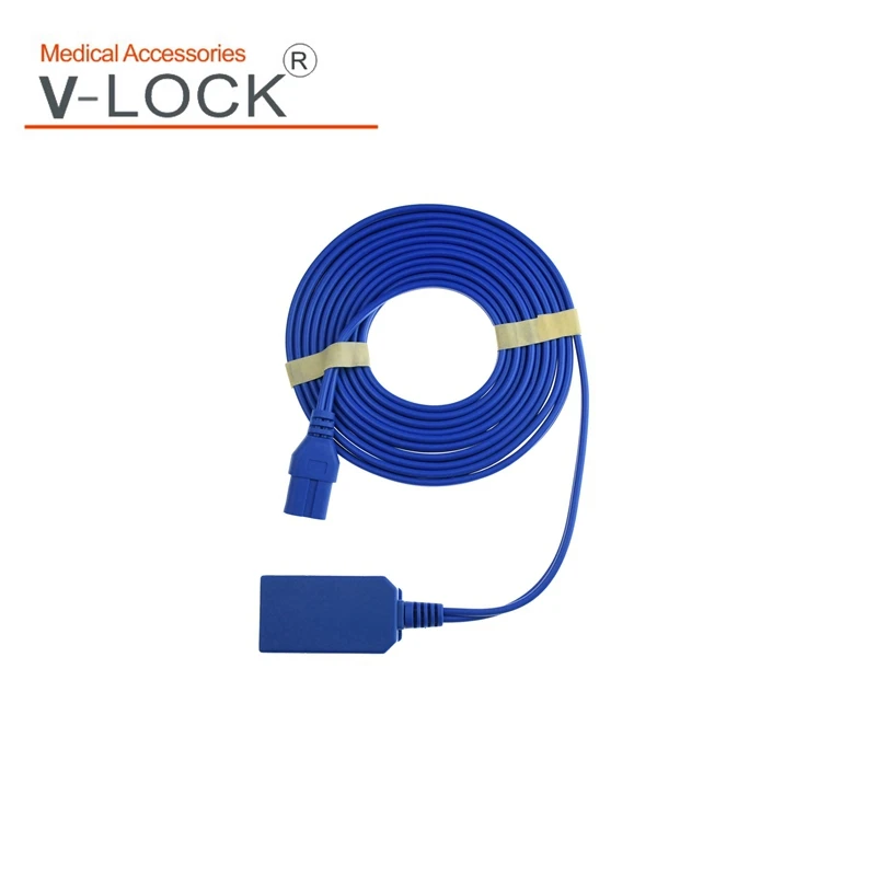 V-LOCK ESU plate cable double hole without steel needle with groove for disposable bipolar plate and monopolar plate 5pcs packin