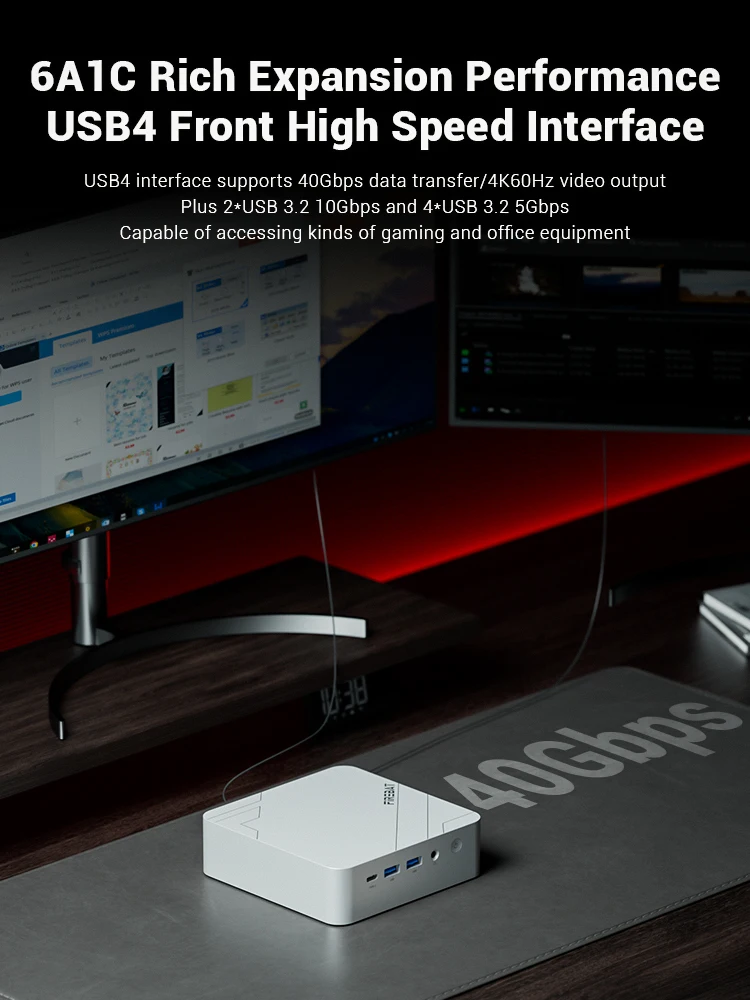 FIREBAT F1 كمبيوتر صغير AMD Ryzen 5 7640HS DDR5 16GB RAM 512GB SSD WIFI6 BT5.2 نافذة محمولة 11 Pro كمبيوتر مكتبي للألعاب