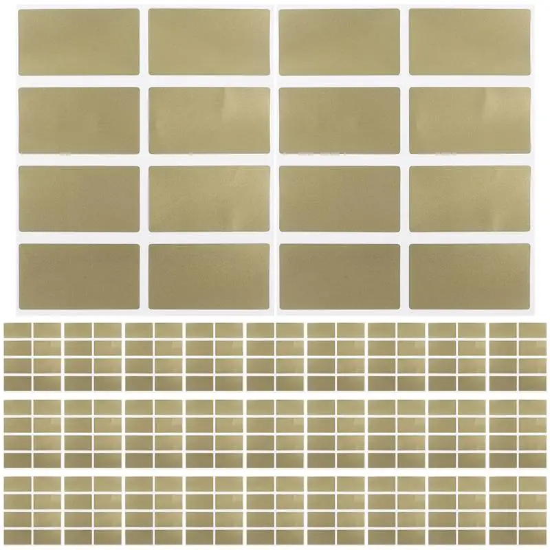 100Pcs Scratch Off Stickers Square 23*42mm Gold Blank For Secret Code Cover Home Wedding Message Economical Practical