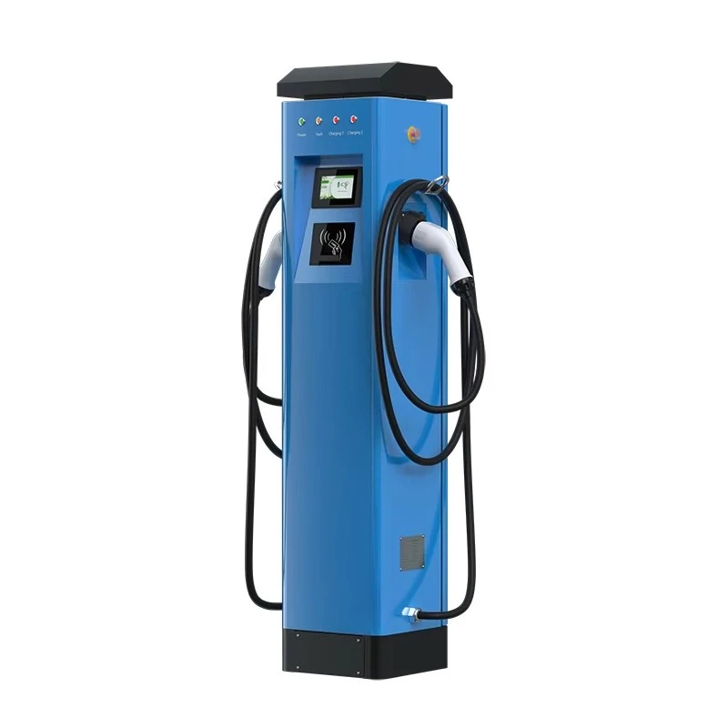 POS Credit EV Charging Station 32A 22kw Floor-mounted with CE Certification 4.3inch Screen Ev Charger with Credit Card Reader - view 3