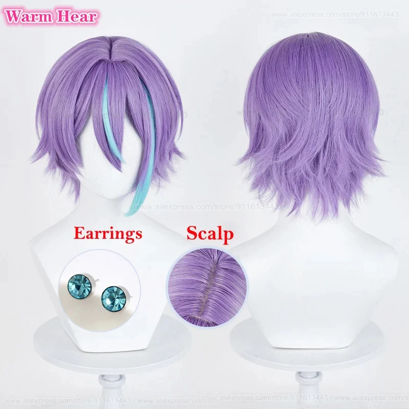 Anime Synthetic Hair Kamishiro Rui Tenma Tsukasa Cosplay Wig Unisex Short Wigs Heat Resistant Party Role Play Wigs + A Wig Cap