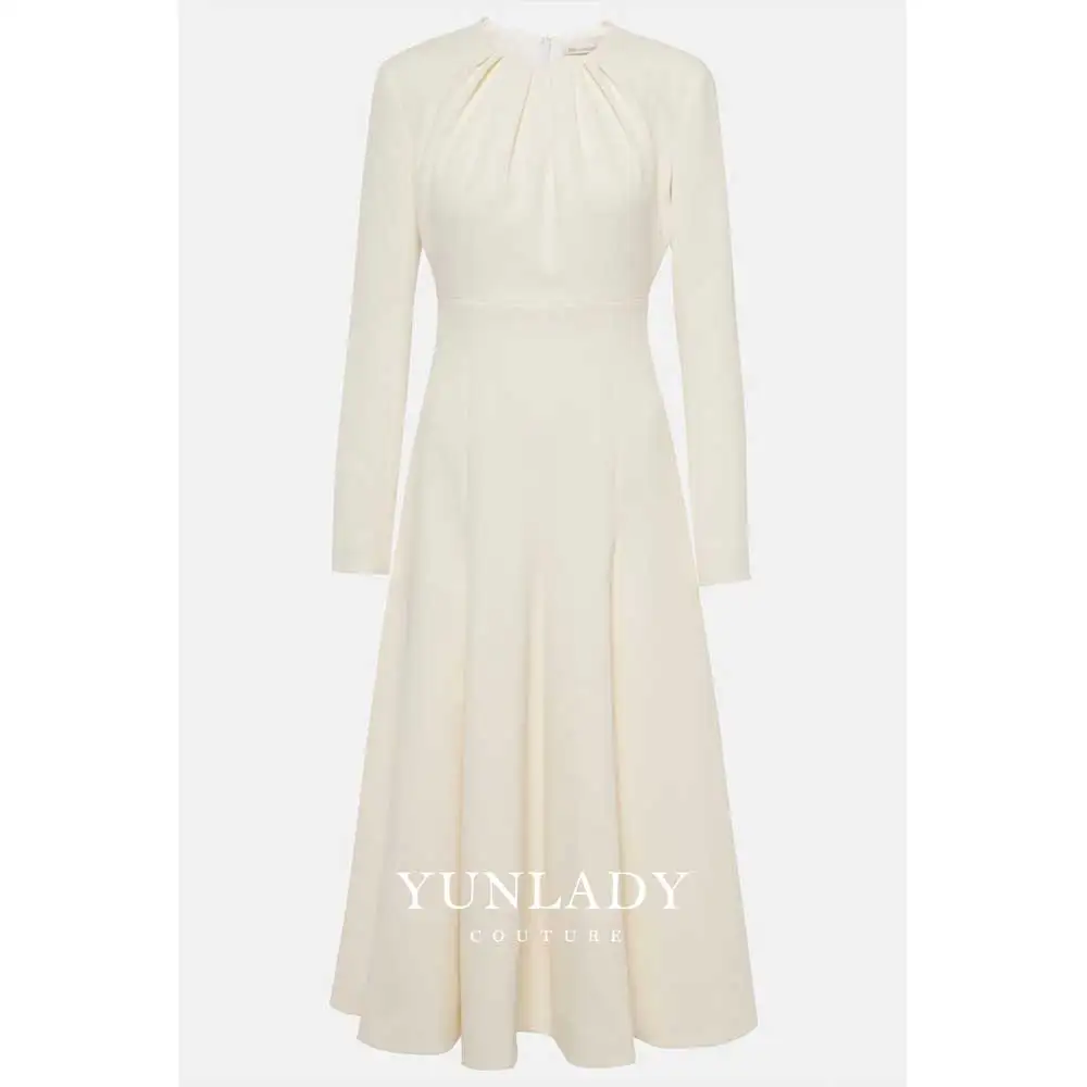 YUNLAN Elegantes blaues Meerjungfrau-Abendkleid in A-Linie für Mütter, 2025, Saudi-Arabien, Damen, Hochzeit, formeller Gast, Midi-Partykleid, Heimkehr