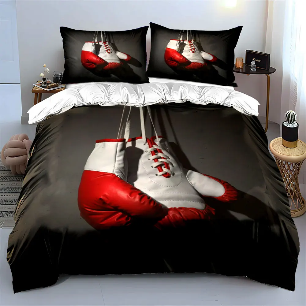 

Boxing Gloves Sports Training Set Multiple sizes kid's and adults' bedroom Exquisite 3PC bedding set, gift