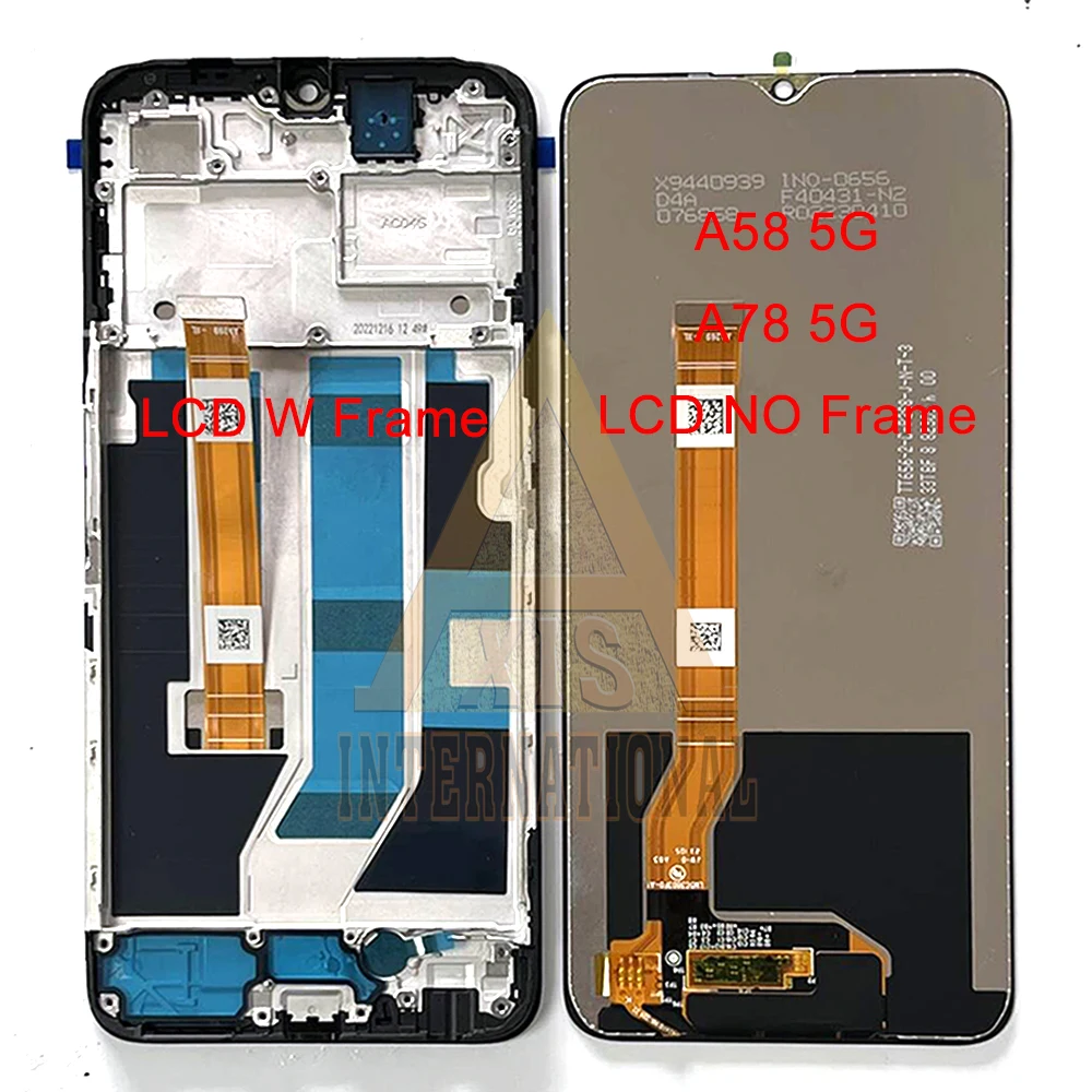 Original For Oppo A58 4G LCD CPH2577 LCD Display Screen Frame+Touch Panel Digitizer For Oppo A58 5G LCD A58 Display