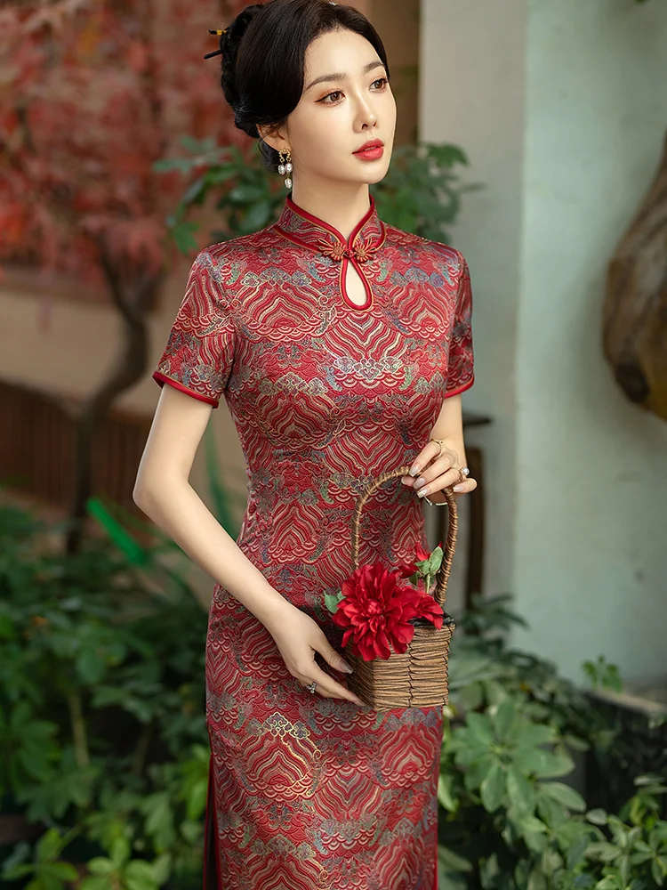 

Женская длинная юбка Dr Golden Embroidery Spring Sle Improved Mommy Dr Ele, подходящая для свадьбы