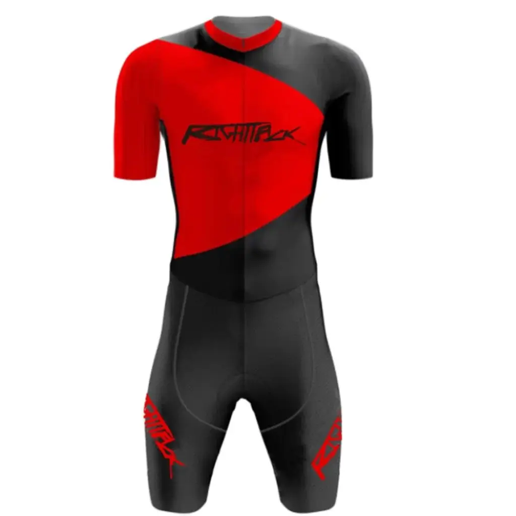 

Righttrack Cycling Performance Men's Short Sleeve Jumpsuit 20D Gel Pad For Long Time Riding Skinsuit Bicycle Lycra Quick Dry Set