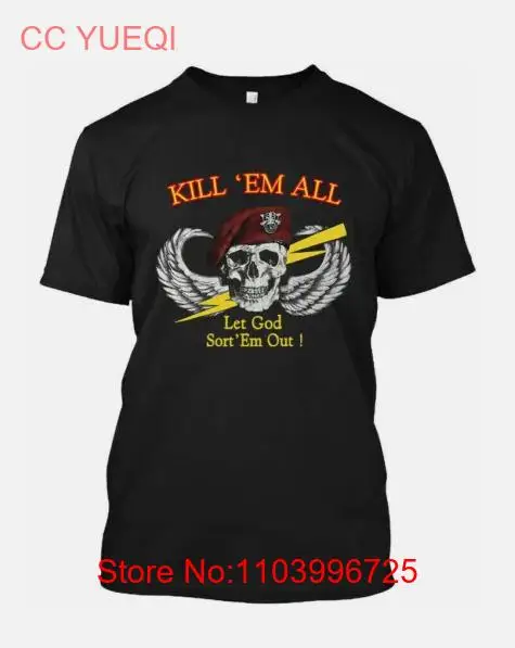 NWT Vintage Kill Em All Let God Sort Em Out 1985 Classic Vintage T-SHIRT