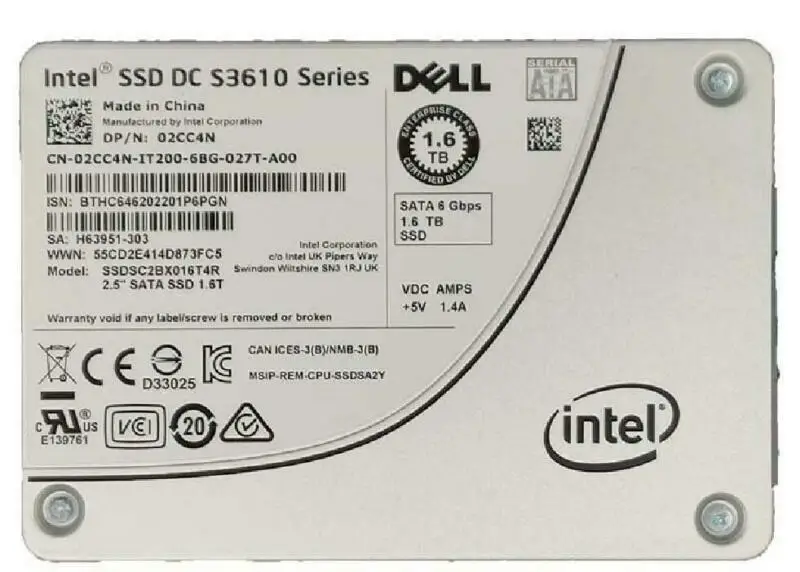 Imagem -02 - Série dc Ssd Interno Mlc Sata 2.5 1.6tb Ssdsc2bx016t4 S3610