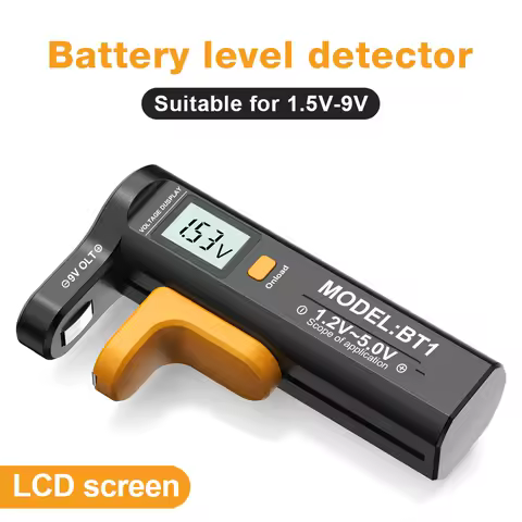 Digital Battery Tester LCD Display Battery Voltage Tester Universal Battery Capacity Check For AA AAA 9V 1.5V Button Cell BT1