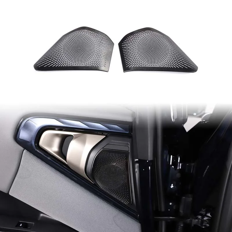 1 قطعة الفولاذ المقاوم للصدأ الأسود لسيارات BMW X3 G45 2025 + غطاء بوق الباب الخلفي للسيارة ملصق مزخرف ملحقات الحماية الداخلية للسيارة