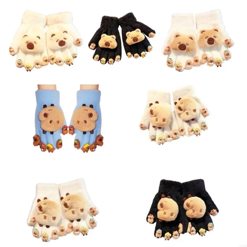 

Lightweight Furry Capybara Mittens Easy To Carry For Daily Outdoor Use 6XDA
