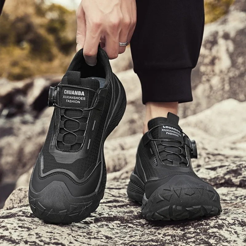 Designer New Men Elastic Running Shoes Trend Brand Breathable Platform Tennis Sneakers Outdoor Man Hiking Sport Shoes Zapatillas