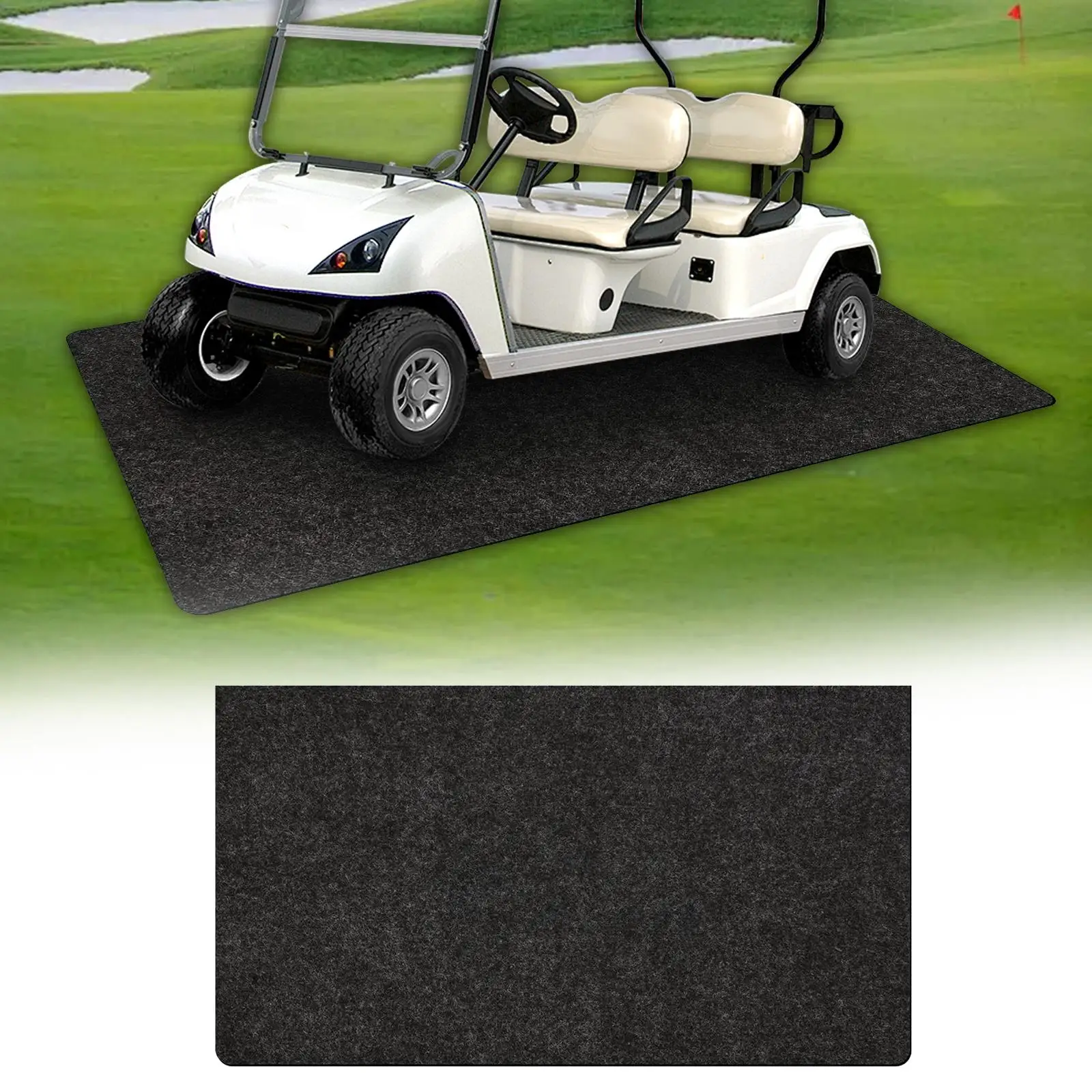 

Waterproof Oil Absorbent Garage Floor Mat Non Slip Parking Protector for Golf Cart and Small Vehicle