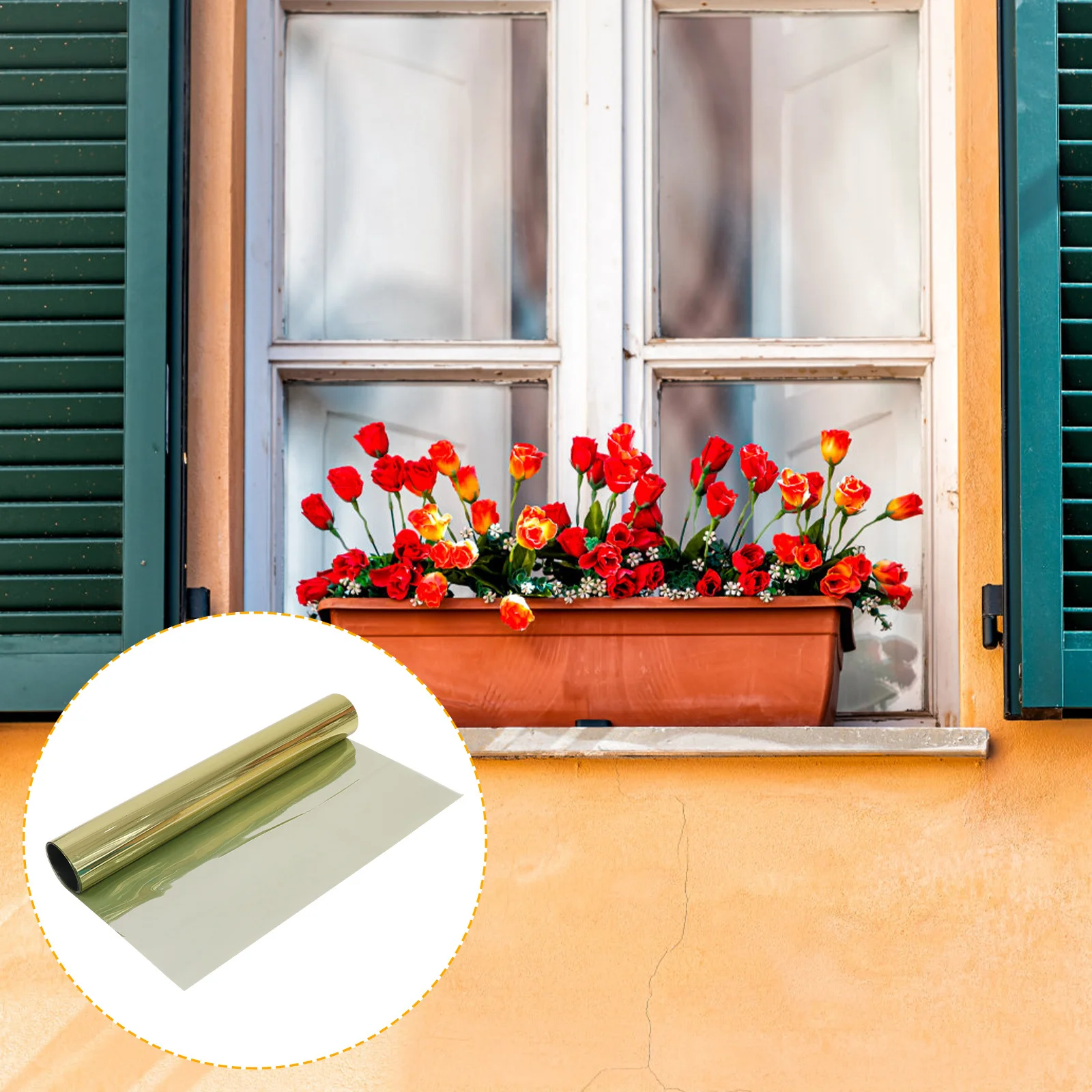 

1 Roll Flower Wrapping Paper Multi-Use Glass Film for Craft Projects DIY Decoration Wrapping Films Window Film