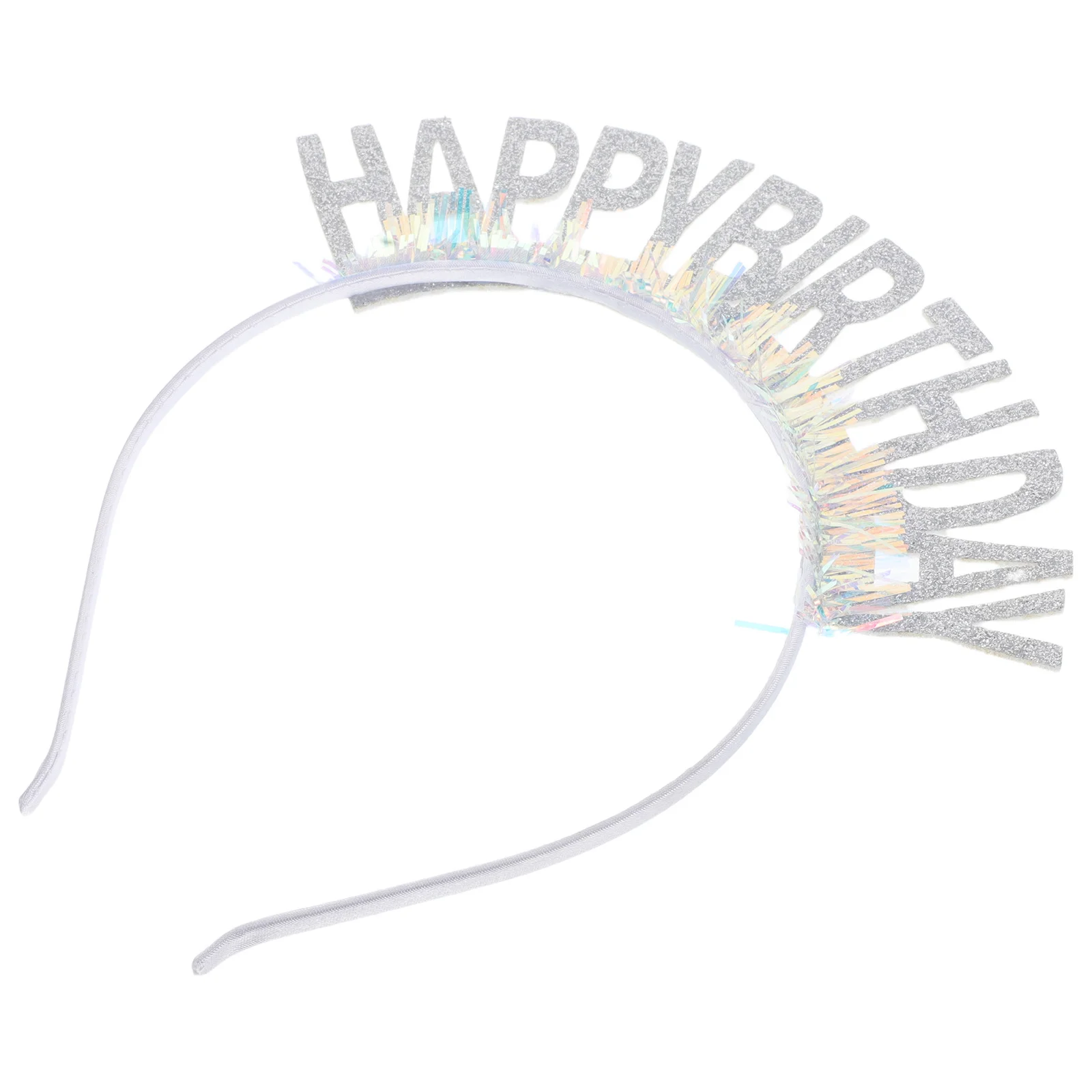 

DEARMAMY Birthday Party Headband Hair Accessories for Women in Silver Gold Powder