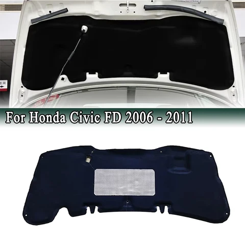 Для Honda Civic FD 2006-2011 изоляционная накладка на передний капот, экран двигателя, звуковой теплоизоляционный коврик, хлопковый чехол, пенопластовая накладка