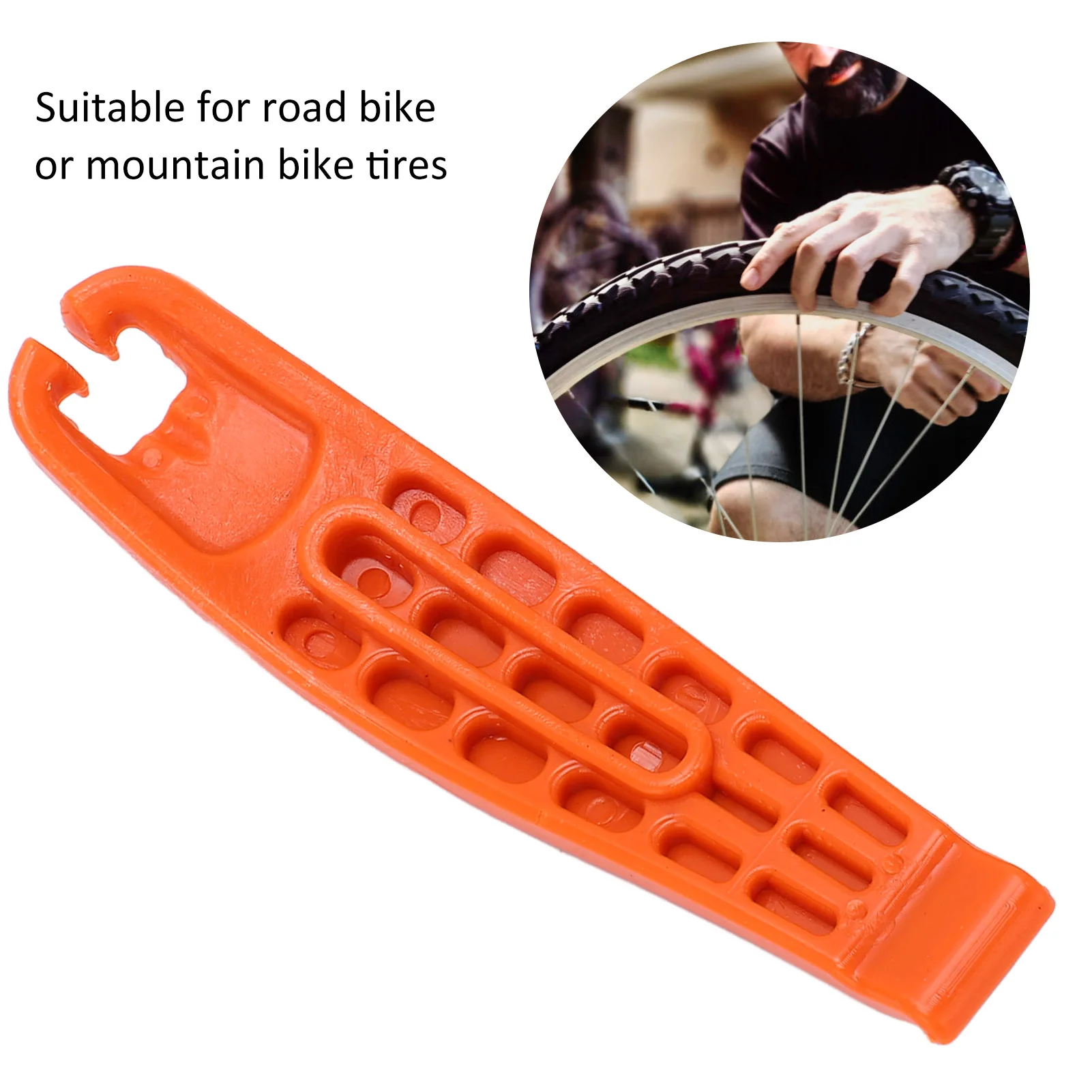 

3PCS Bicycle Tire Lever High Strength Ergonomic Bike Tire Removal Tool Easy Using for Road Bike and Mountain Bike Tires Orange