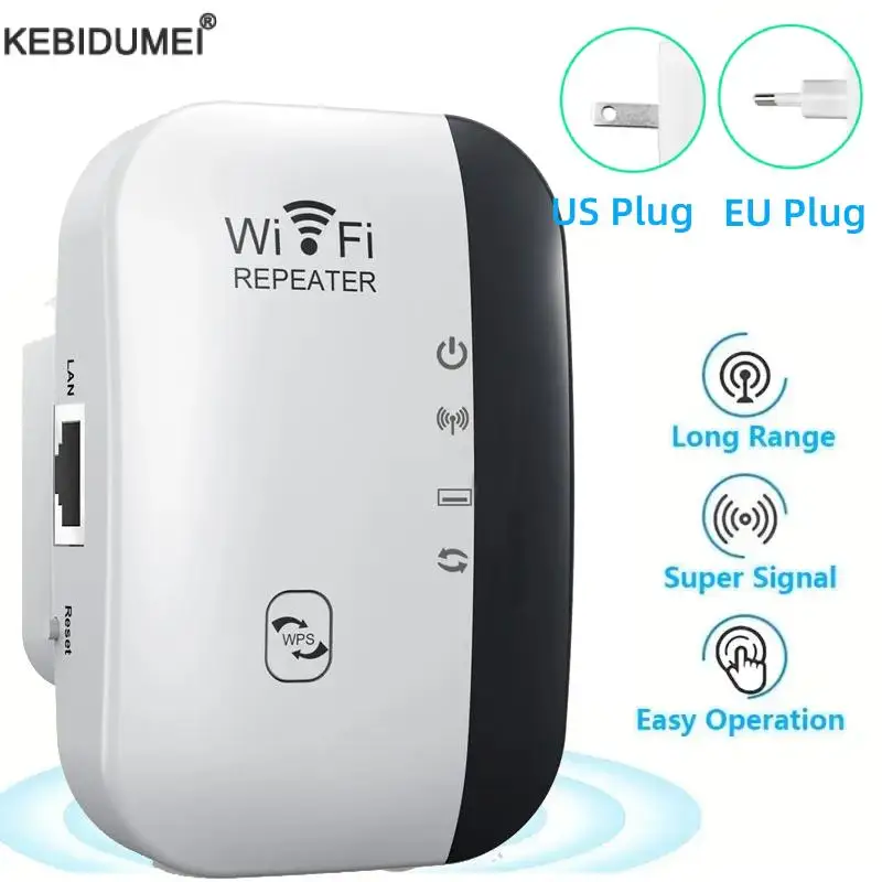 Wireless WiFi Repeater, 2.4G Router, Range Extender, Wi-Fi Signal Amplifier, 802.11N Adaptador de Placa de Rede para PC, 300Mbps