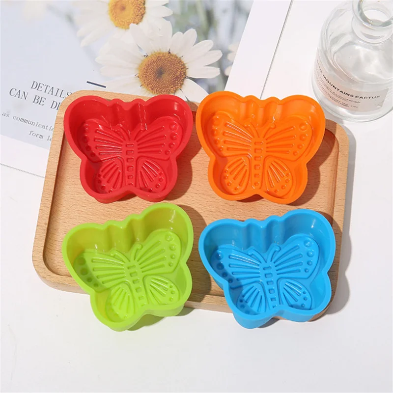 1pc Colorful Silicone Butterfly shape Cupcake Liners Reusable Baking Cups Nonstick Easy Clean Pastry Muffin Molds