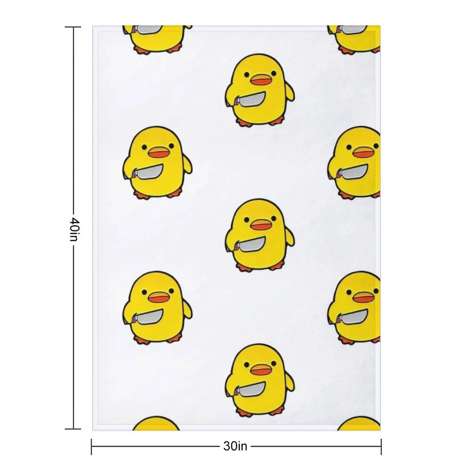 Duck with a Knife, Angry Cute Duck, Duck cute drawing, cute chicken with a knife, duck with knife meme, duckie Throw Blanket