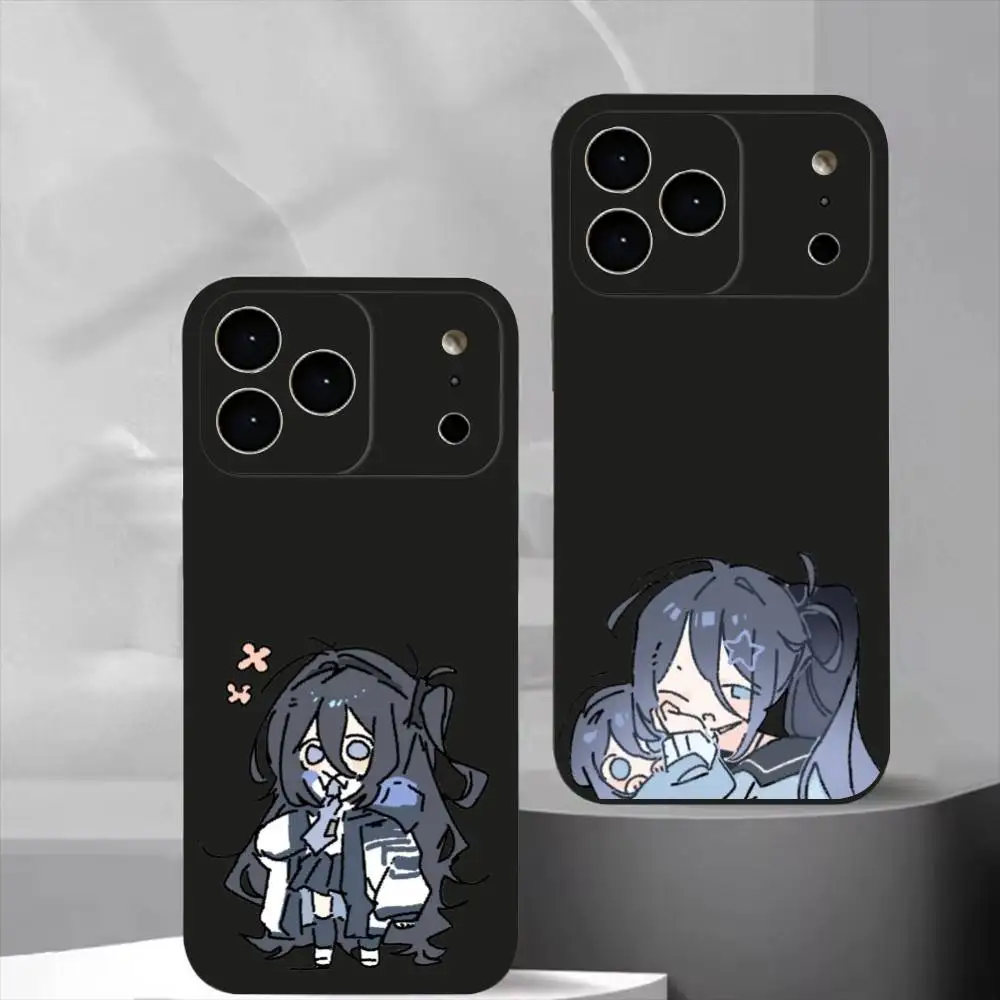 BA Tendou Arisu Blue Archive  Phone Case For iPhone 17,16,15,14,13,12,11 Plus,Pro Max, Soft Silicone Black Cover