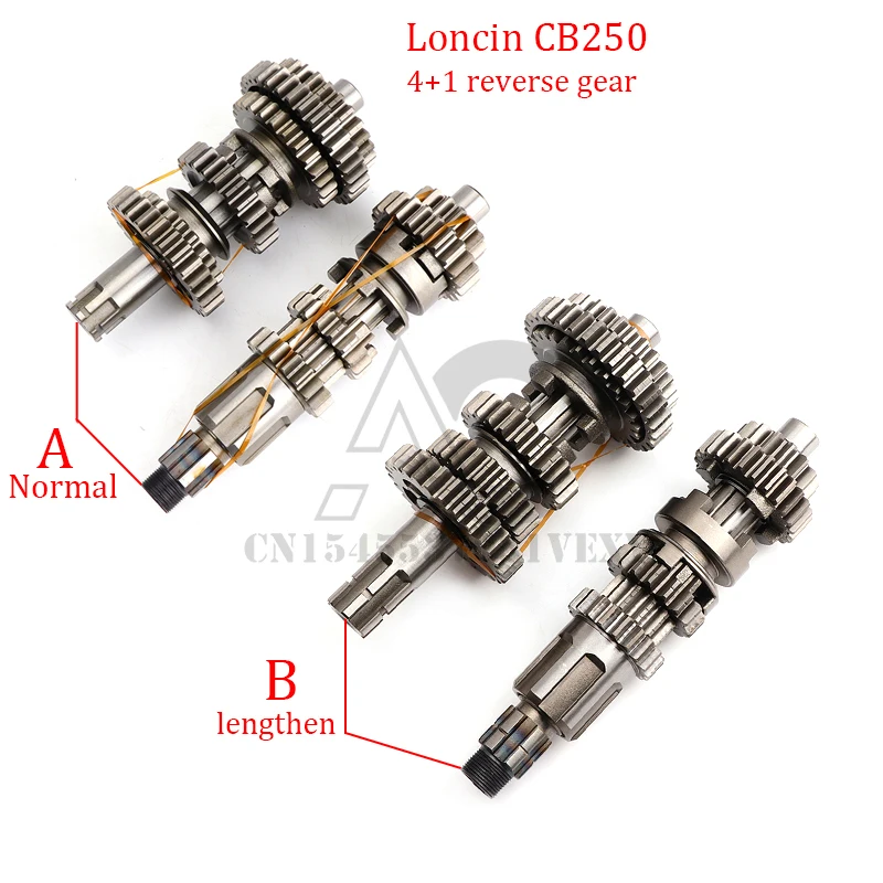 

CB250 Main Counter Shaft 4 Front+1 Reverse Gear Transmission Gear Box For Jinling EGL Loncin 250CC Water Cooled Engine ATV QUAD