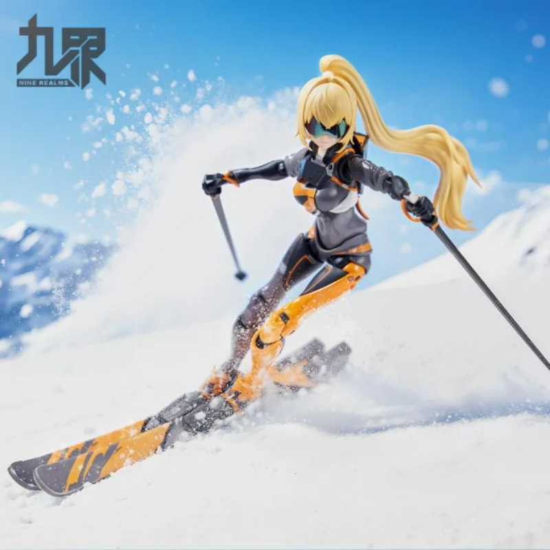 

Nine Realms Eg-01shining Action Figure Extreme Sports Girl Ski Original 1/10 Model Pvc Anime Figure Desk Decorations Toy Gift